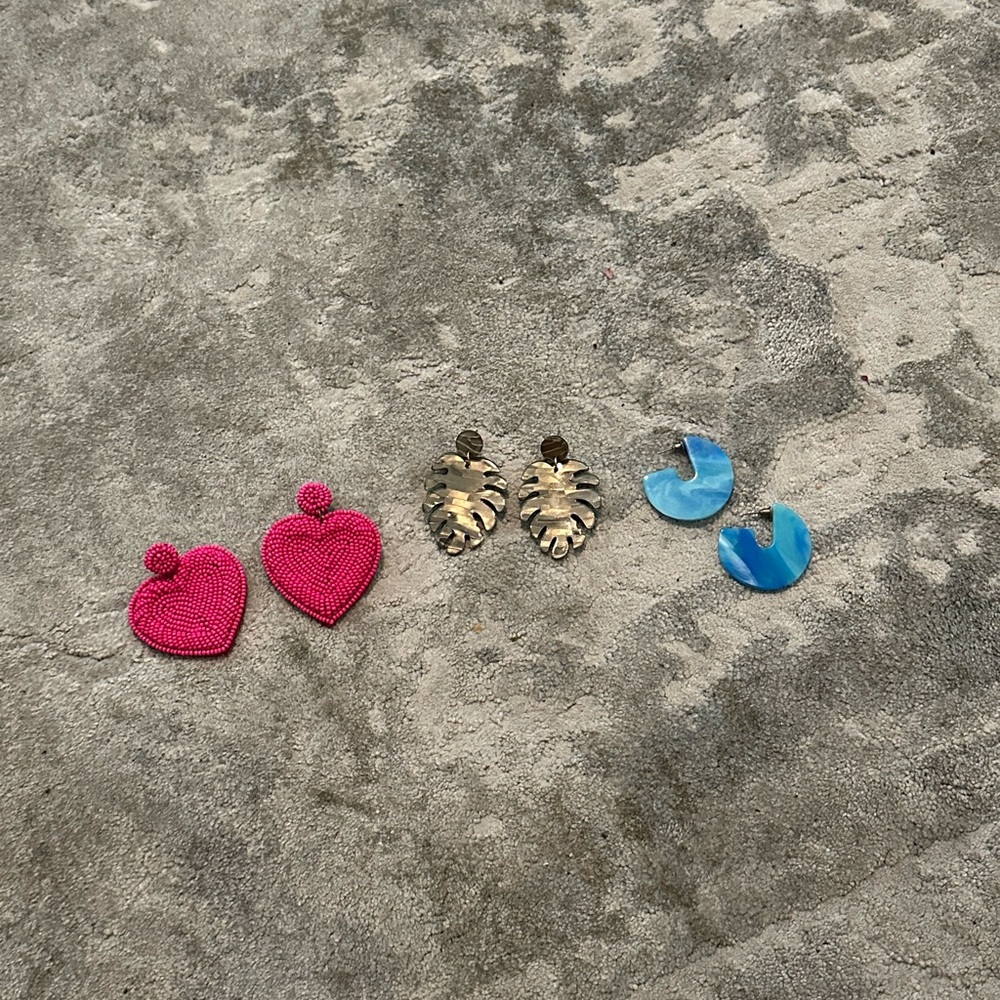 Set of Colorful Statement Earrings